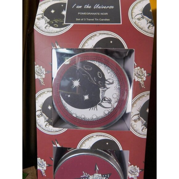 I Am The Universe Candle Set Travel Tin Pomegranate Noir Scented Decor Gift New - Picture 3 of 9